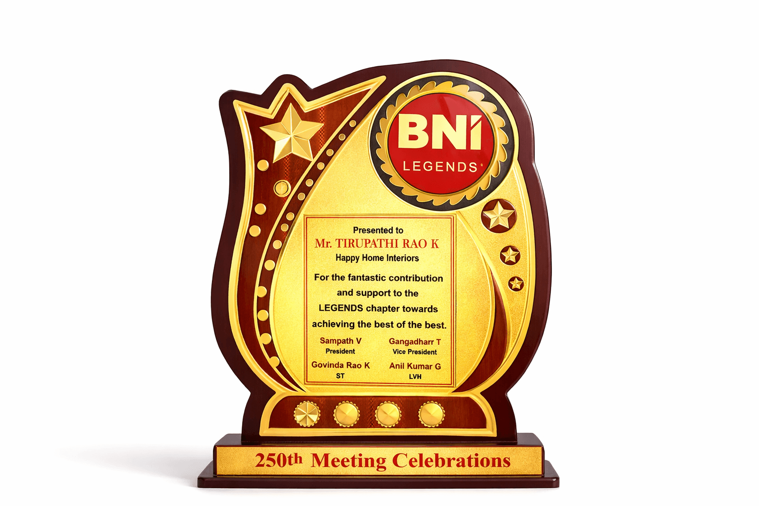 Legends 250th Meeting Award